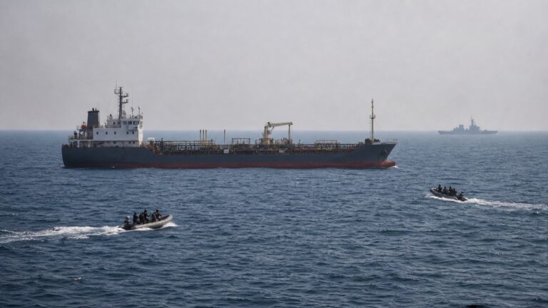 Gulf of Aden में tanker hijacking पर प्रतिनिधि editorial visual