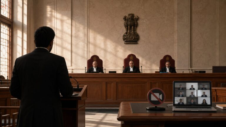 सुप्रीम कोर्ट में litigants-in-person और वर्चुअल सुनवाई नियमों पर प्रतिनिधि संपादकीय दृश्य